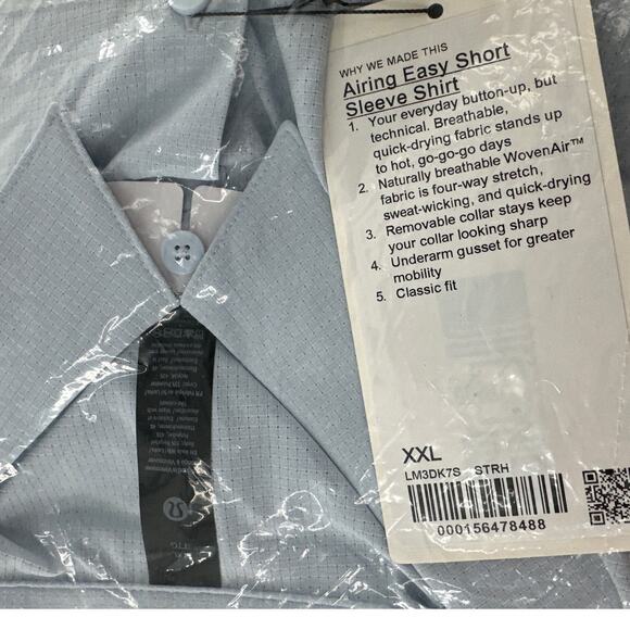 Lululemom Men's STRH Airing Easy Short-Sleeve Shirt Size XXL - Picture 5 of 10